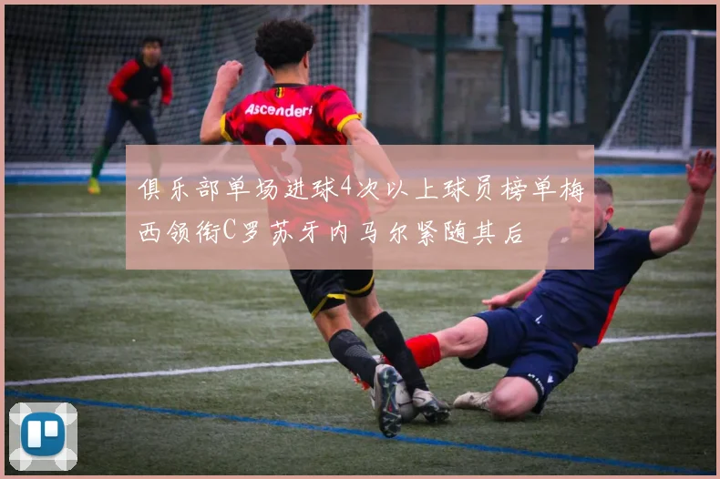 俱乐部单场进球4次以上球员榜单梅西领衔C罗苏牙内马尔紧随其后